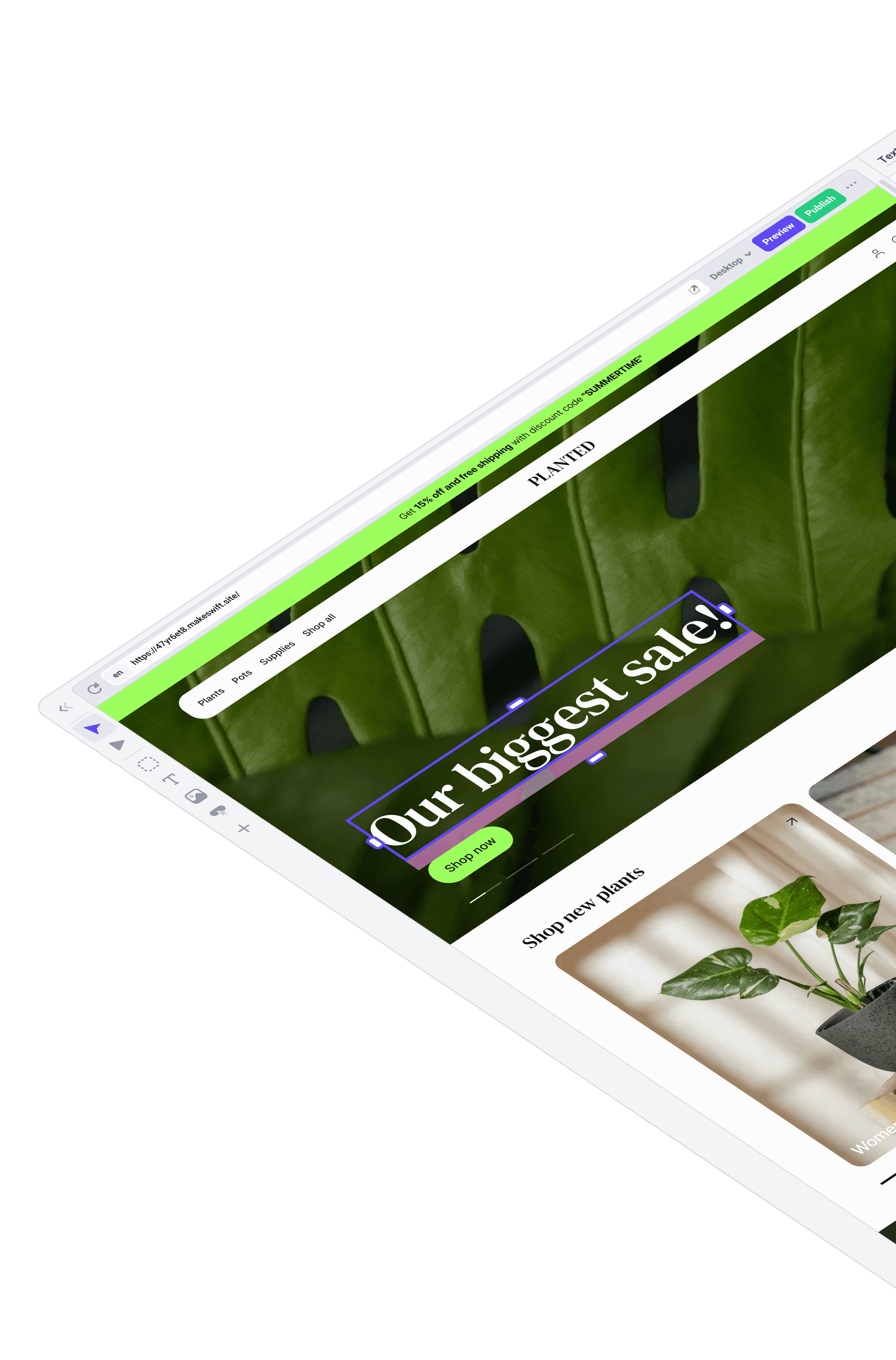 Builder UI in Makeswift