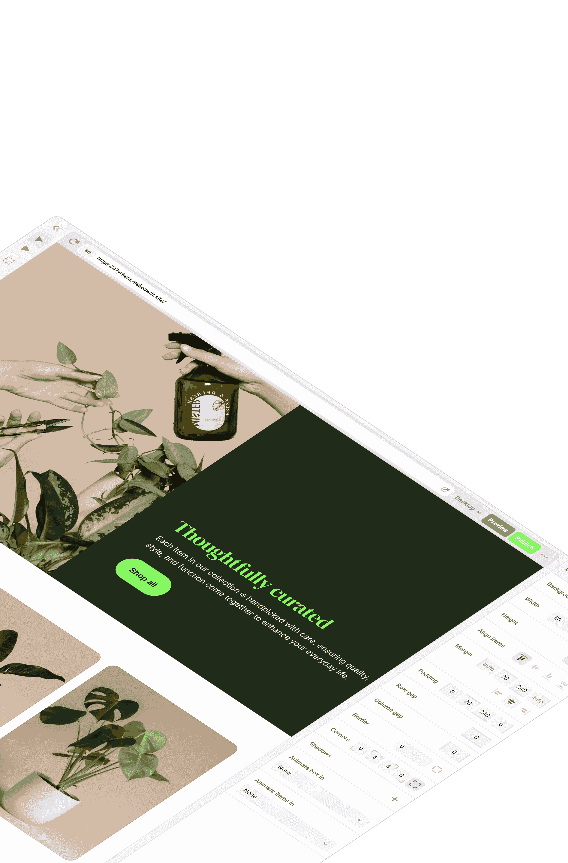 Builder UI in Makeswift