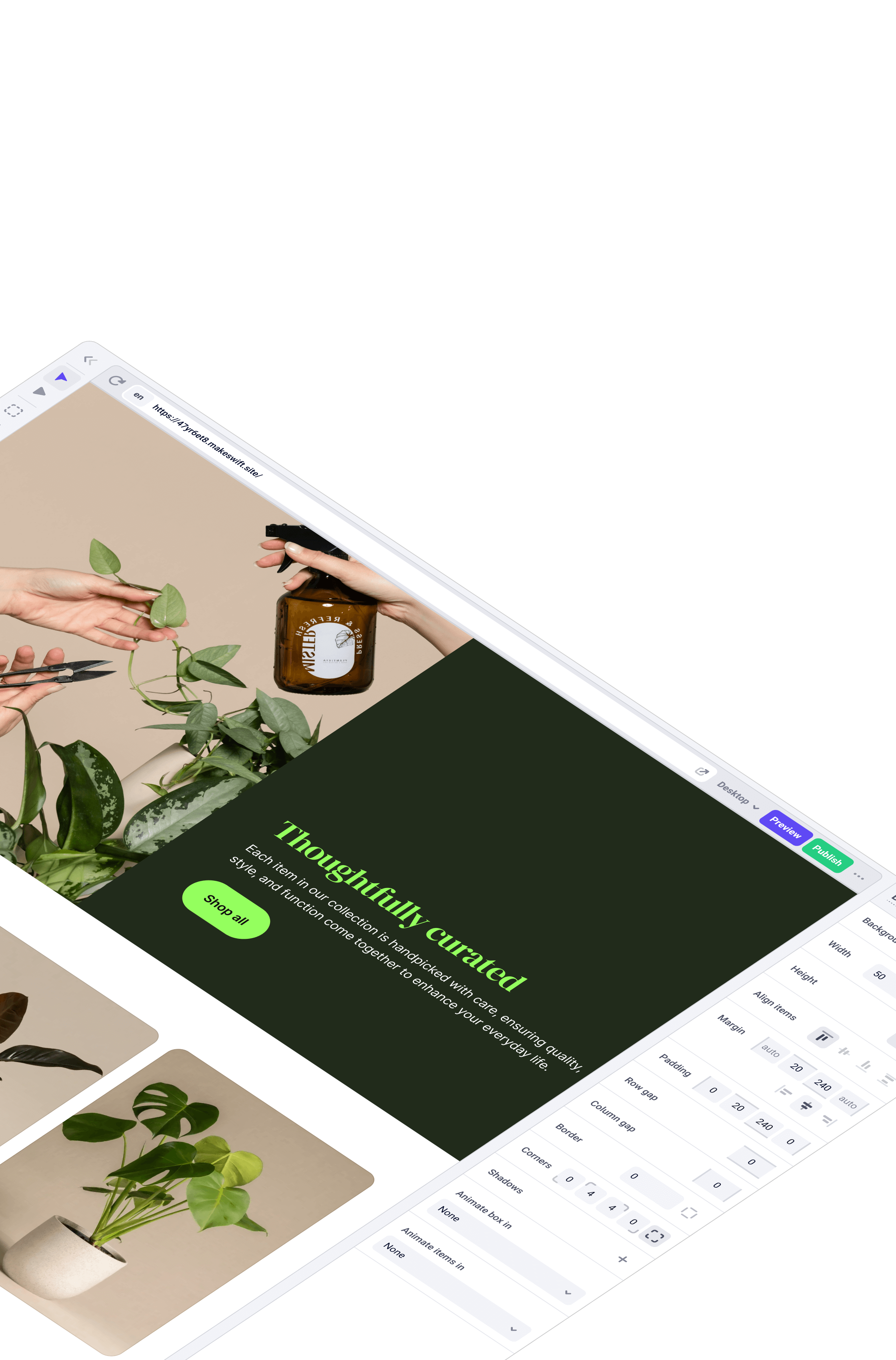 Builder UI in Makeswift