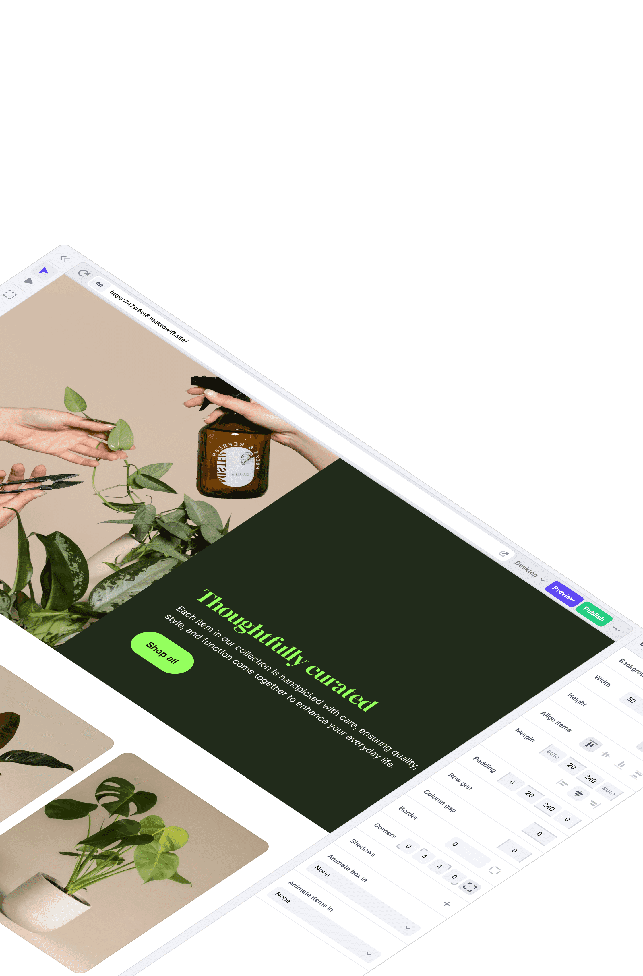 Builder UI in Makeswift