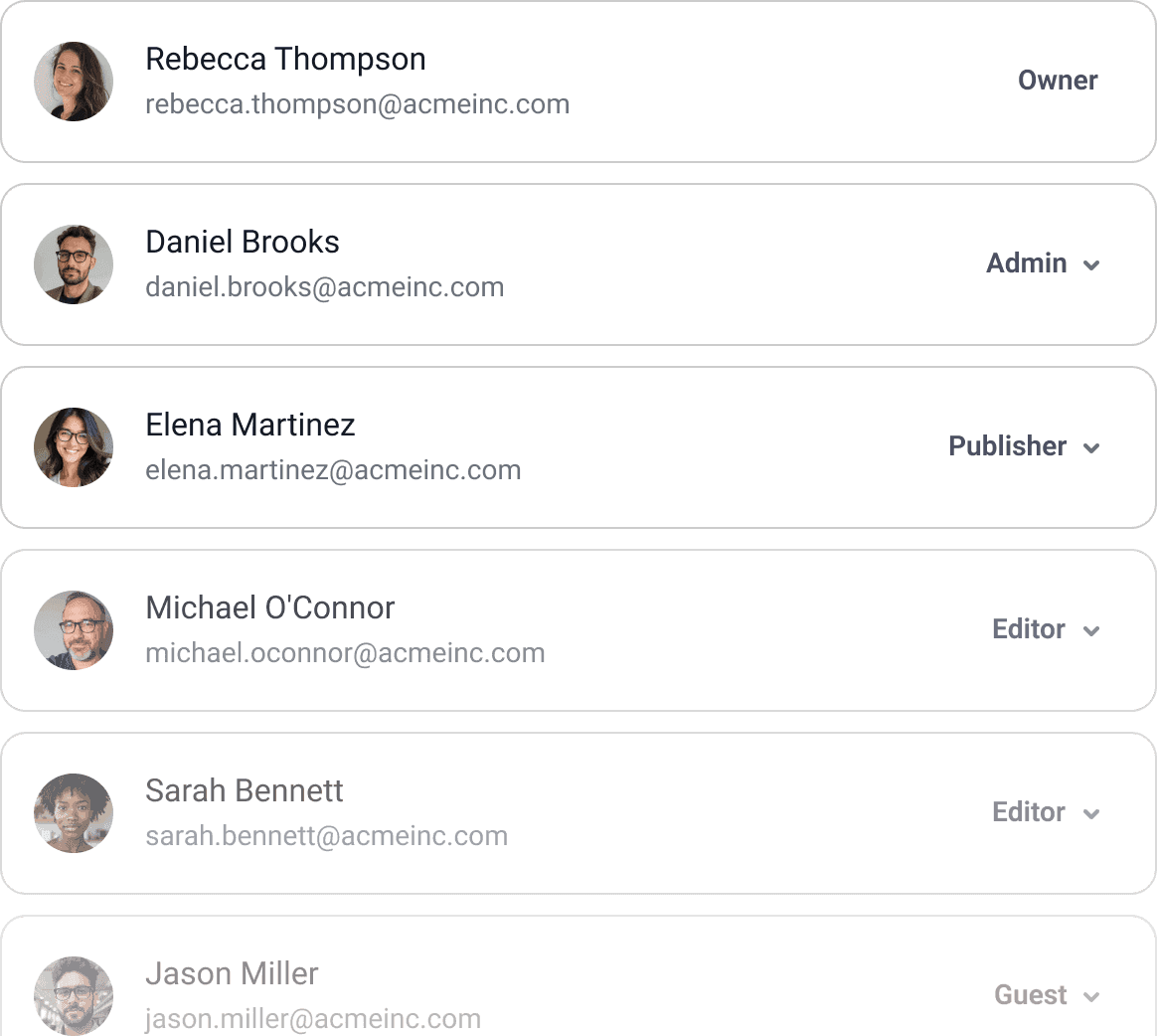 User list in Makeswift
